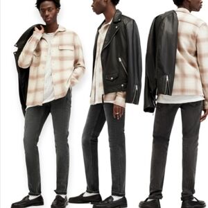 All Saints Gray Cigarette Skinny Jeans